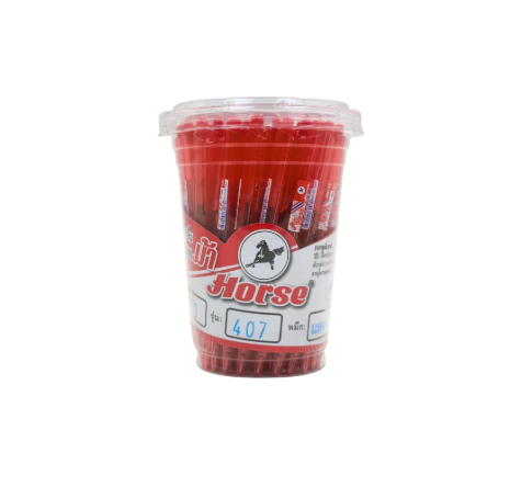 Horse ปากกาลูกลื่น No.H-407 0.5 สีแดง