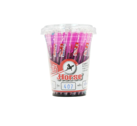 Horse ปากกาลูกลื่น No.H-407 0.5 สีน้ำเงิน