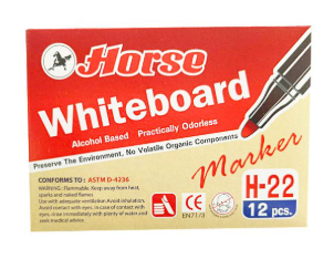 Horse ปากกาไวท์บอร์ด No.22 สีแดง