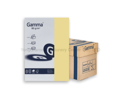 กระดาษถ่ายเอกสารสี 80G สีเหลืองอ่อน