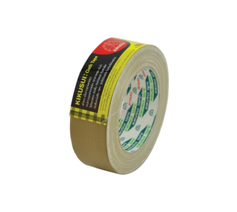Kikusui เทปผ้า 1.5 นิ้ว x 25 หลา สีกากี