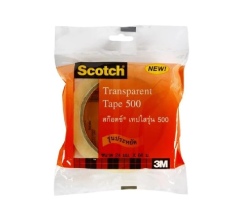 Scotch 3M เทปใส No.500 1 นิ้ว x 72 หลา